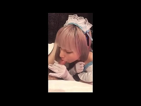 ❤️ Idolo giapponese [mayuka], costume da cameriera francese, parte 1, pompino e masturbazione con lozione ️❌ Cazzo à noi ❌️❤